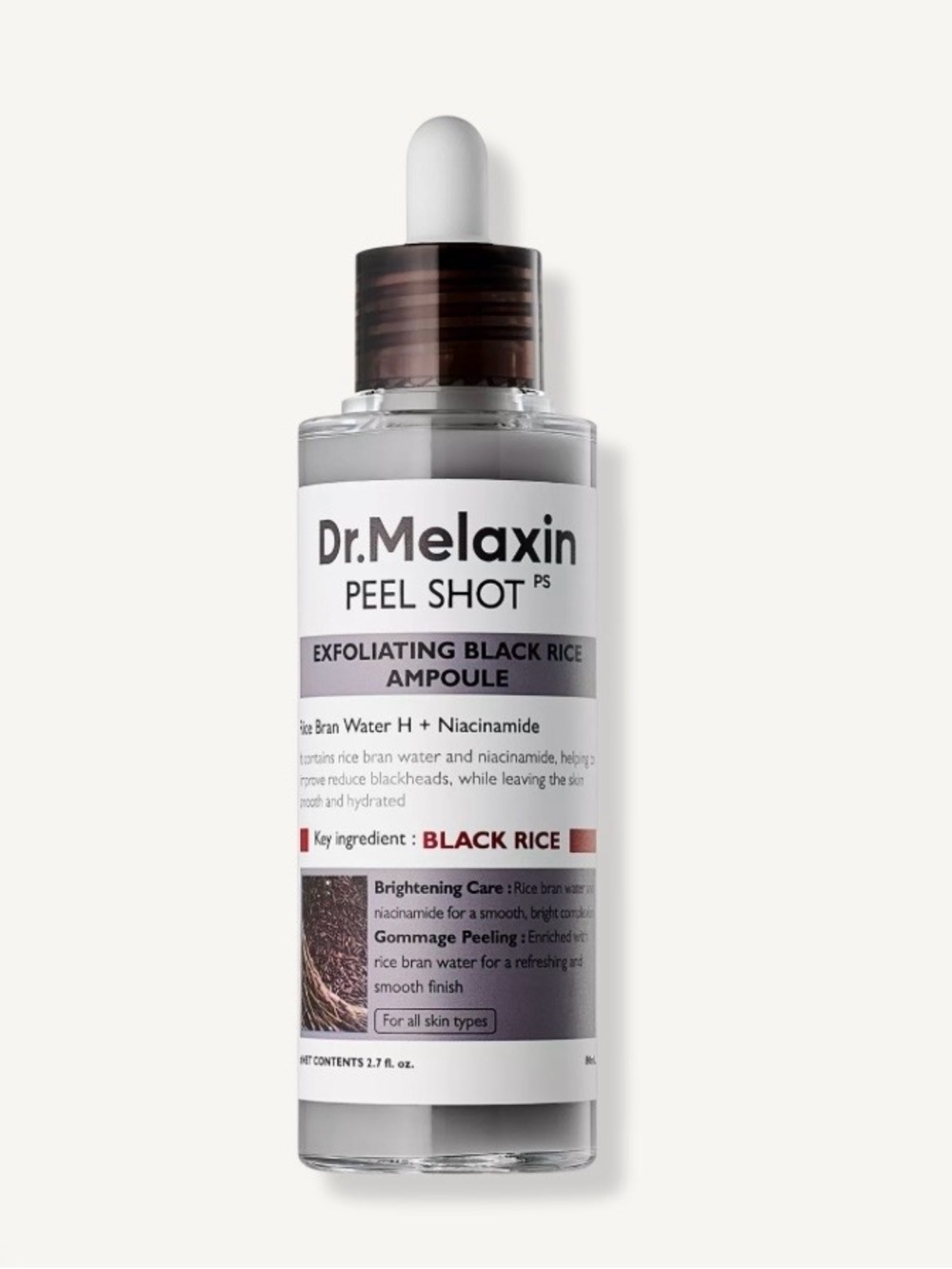 Dr. Melaxin Peel Shot Exfoliating Black Rice Ampoule